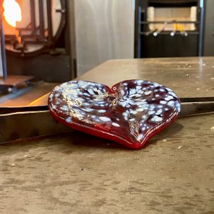 Heart Paperweight Workshop glass blowing